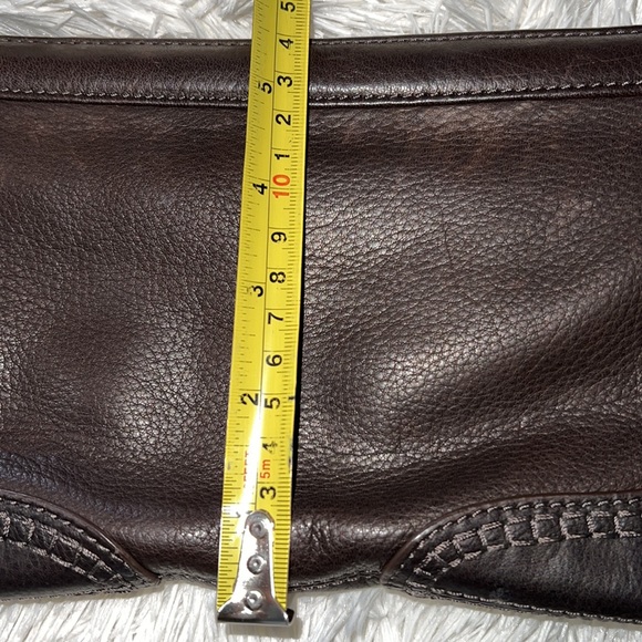SIGRID OLSEN LEATHER brown clutch with shoulder strap - Picture 13 of 13